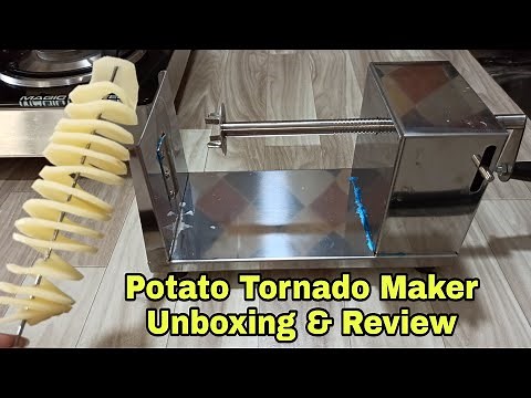 Potato Tornado Maker Review | How to use Potato Spiral Cutter | From Amazon | Unboxing & Review