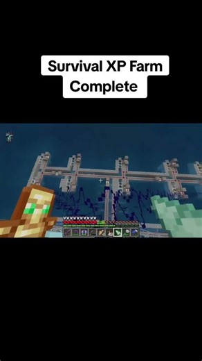 Minecraft automatic survival XP Farm 9 #Minecraft #bedrock #gaming #minecraftbuilding #java