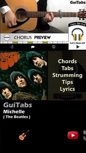 How to play Michelle 👧 (Short Version) - The Beatles / Guitar Lesson / GuiTabs