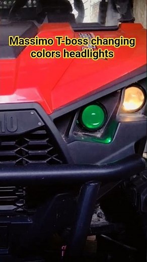 Massimo T-boss changing colors headlights #massimotboss550 #utv #ozzyosbourne