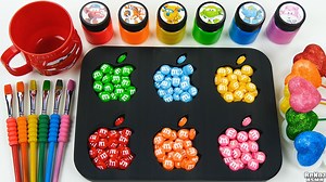 32K views · 309 reactions | Satisfying Video How to Make Rainbow Mixing Glitter Candy in SHAPES SLIME Lollipop Cutting ASMR #Satisfying #Kids #EducationalVideo | Pop Pop ASMR | Facebook