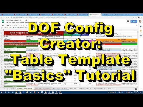 DOF Config Creator: Table Template "Basic" Tutorial
