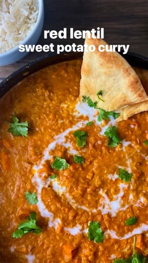 FeedFeed | Vegan on Instagram: "This Red Lentil Sweet Potato Curry by @naturallieplantbased is cozy, nourishing, and packed with plant-based protein. Perfect for an easy weeknight dinner. 🍠🌿 Comment ‘RECIPE’ to have the details sent to your DMs and keep tagging #feedfeed for a chance to be featured. https://naturallieplantbased.com/vegan-red-lentil-sweet-potato-curry/ #sweetpotato #curry"