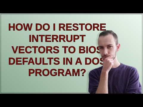 Retrocomputing: How do I restore interrupt vectors to BIOS defaults in a DOS program?