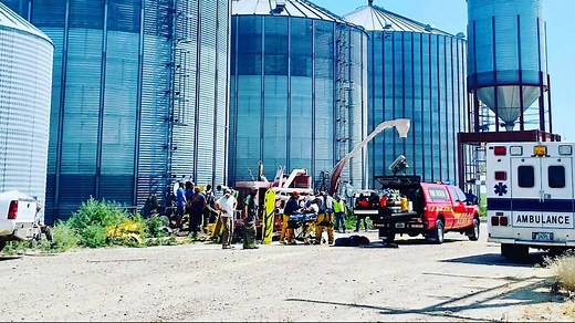 On July 28, 2021, Lieutenant Matthew Breininger and his crew responded to the scene of a grain bin entrapment in Northwest Kansas. Thankfully, these first responders had received a grain rescue tube and training from Nationwide to aid in their rescue and save the farmer’s life. | Nationwide
