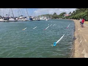 IOM fleet race with the Wynnum Manly Radio Model Yacht Club