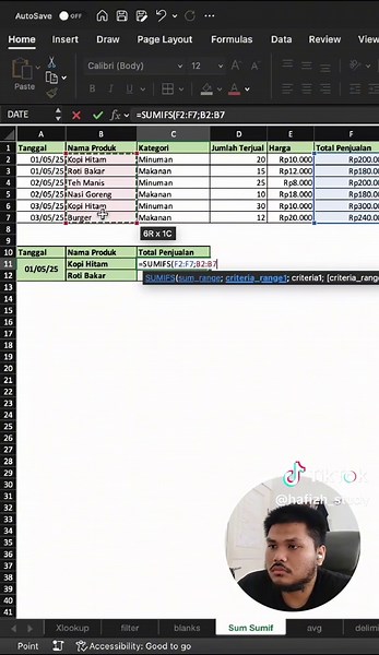 Tips Excel: Menggunakan SUMIFS dengan 2 Kriteria
