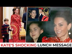 Kate's Hidden Christmas Message | Red Dress Stuns Royals At Palace Lunch #princesscatherine