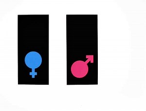 Male & Female Symbols Set of two Bathroom Sign - Modern Restroom Signs - Funny WC Signs - Men/Women - Office Restroom Signs - WC Signage