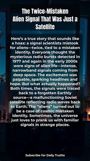 The Twice-Mistaken Alien Signal That Was Just a Satellite