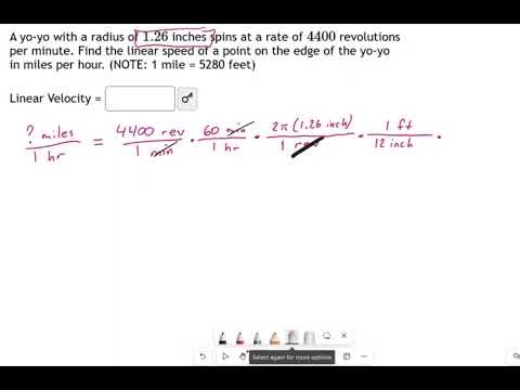 CE1060.2.31 -- Calculate Linear Velocity From Angular Velocity