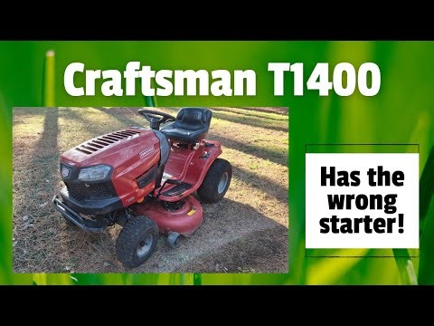 Craftsman T1400 riding mower has the wrong starter on it, let's fix it!
