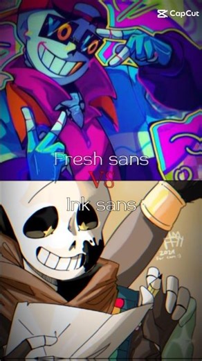 Fresh sans VS. Ink sans #undertale #sans #edit #au