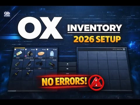 How To Properly Install Ox Inventory for QBCore (2026) – No Errors