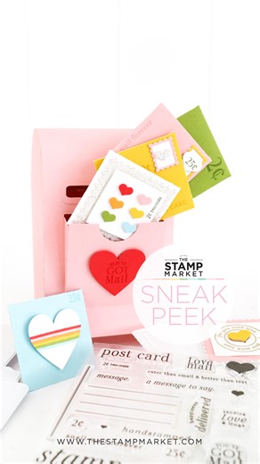The Stamp Market ™️ on Instagram: "✨ Sneak Peek Alert! ✨ Introducing our adorable 2x2 Bitty envelope and cards, perfectly paired with the coordinating Bitty Box—because every little cutie deserves a stylish home! 🎁💖 But that’s not all! We’ll also show you how to create this over-the-top cute Mailbox to elevate your gift-giving game! 💌 Plus, don’t miss our NEW “Cuter than Email” stamp for adding a sprinkle of sweetness to all your mail! 📬✨ Stay tuned for Part 2, where we’ll unveil even more d