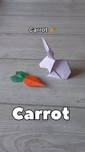 Carrot origami papercraft|how to make a paper carrot easy folding step by step craft | Kishore