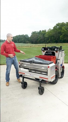 Front Mounted Salt Spreader on the Sidewalk Snow Vehicle