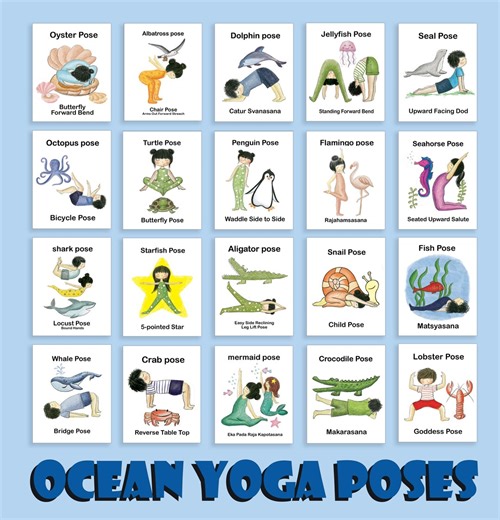 Ocean Yoga for Kids – 20 Printable Yoga & Mindfulness Cards - Etsy