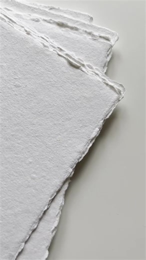 5 White Cotton Rag Paper: Handmade Deckled Edge - Etsy