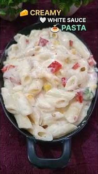 🍝 Creamy White Sauce Penne Pasta 😍 | Easy Pasta Recipe #shorts