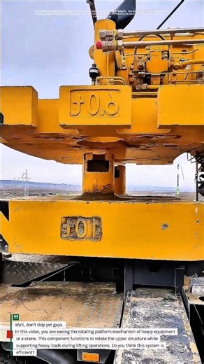 Heavy Equipment Rotating Platform | Crane Slewing Mechanism Explained.
