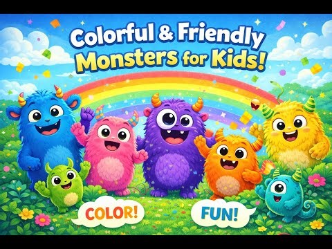 Learn Colors with Friendly Monsters | Fun Learning for Kids