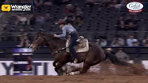 2.9K views · 1.9K reactions | You know you’re fast when… you make it around the barrels in 15.087 seconds even with a slight slip! Stevie Hillman and Truck are moving to the top with the long-go win in the Barrel Racing. | Wrangler Western | Facebook