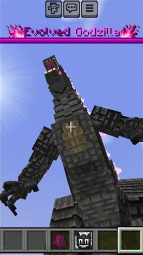 evolved godzilla vs cartoon cat fight in minecraft #shorts #minecraft