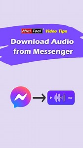 1.4K views | How to Download Voice Messages from Facebook Messenger?⬇️ This video tutorial will guide you step by step on how to save important audio messages easily.☝ #VoiceMessage #facebookmessenger | MiniTool | Facebook