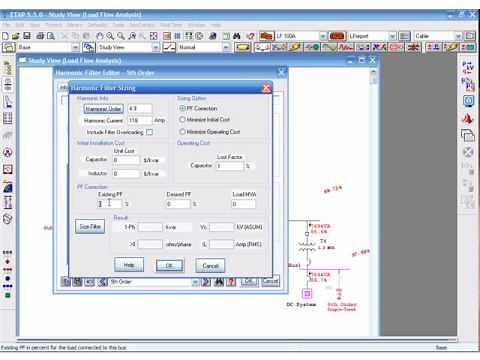 Harmonic Filters & Sizing Analysis with ETAP software