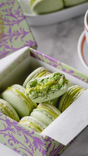 Last week, I showed you how to make pistachio flour. And this week, we’re using it to make these delicious pistachio macarons. These pistachio macarons are filled with famous Ladurée pistachio creme filling. To this day, it’s one of my favorite macaron flavors and it’s one of my popular recipes on my website. DM me for the recipe link #pistachiomacarons #homemadepistachiomacarons #macaronsrecipe #howtomakemacarons #LadureeMacarons #LadureePistachioMacarons #laduree | Sweet & Savory