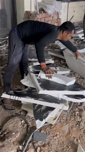 Thermocol removing by ceiling