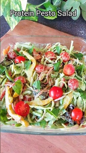 Protein Pesto Salad Recipe | weight loss salad pesto dressing #creamy #healthy #sonaliscrazycravings