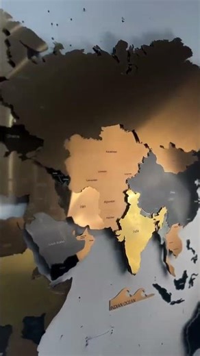 how to install world map in wall 🌕🌖#viral #interiordesign #walding #how to mack #shorats 🌏🌎