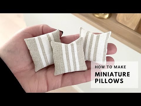 DIY Miniature | How to make pillows for dollhouse