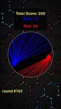 Who Will Win? Red or Blue? Round 185 #colorbattle #hypnotic #relaxing #pygame #python #satisfying