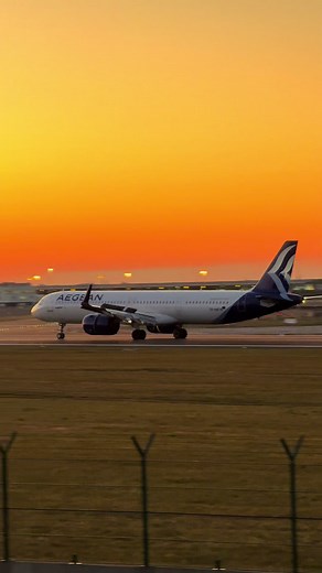 Aegean Airlines Airbus A321neo Arrival at Brussels Airport