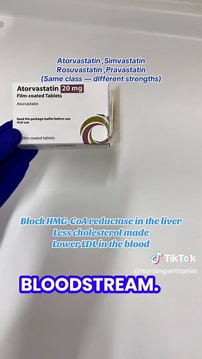 Estudiantes de enfermería: Guía de estatinas en farmacología