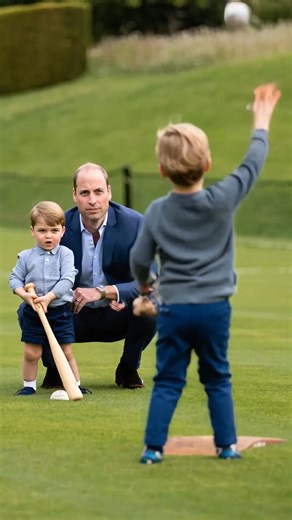 Prince Louis and Prince George play baseball #reelsvideoシ #reelsvideo #usa #princewilliam #katemiddleton | 1minute celebrity news