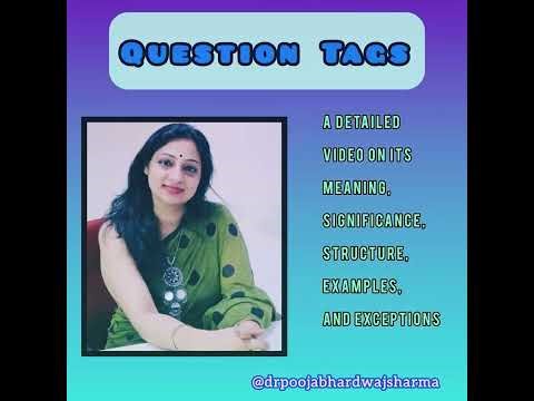 ​Grammar revision:Question Tags #englishgrammar #english #englishsimplified #DrPoojaBhardwajSharma