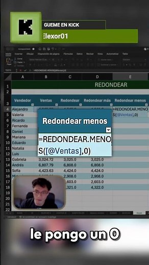 Redondea automáticamente hacia abajo #excel #excelfacil #exceltips #exceltutorial #exceltricks