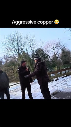 Aggressive mini man copper arguing with Ryan from raise the colours #fyp #police
