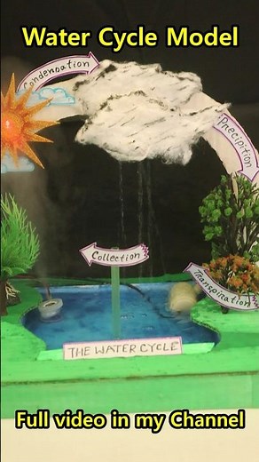 Water cycle | Easy Science project🔥#watercycle #scienceexpo #project #expo #schoolproject