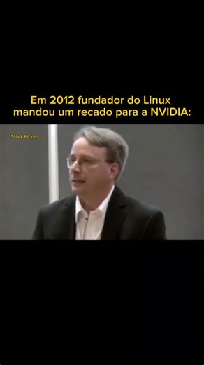 Stock Pickers on Instagram: "Em 2012, durante uma entrevista em que discutia os desafios do desenvolvimento de software de código aberto, Linus Torvalds, o criador do Linux, expressou publicamente sua frustração com a Nvidia. Ele criticou duramente a empresa por sua falta de cooperação com a comunidade de código aberto, especialmente em relação ao suporte inadequado aos drivers de Linux para suas GPUs. A crítica ficou famosa quando ele fez um gesto obsceno ao mencionar a Nvidia, marcando um dos 