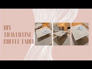 DIY TRAVERTINE COFFEE TABLE-in just 15 minutes #diycoffeetable