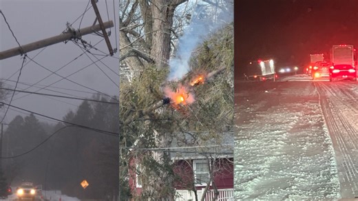 Storm damage: Power lines and trees down, thousands still without power on Tuesday