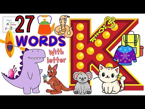 27 Words That Start With K | Words With Letter K | Letter K Words | Alphabet K Words Kids Vocabulary