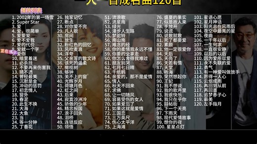 【708090后经典歌曲合集】一：120首一人一首成名曲音乐