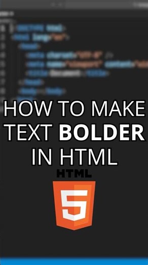 How to make text bold in HTML