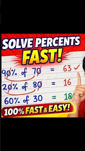 How to Calculate Percentages FAST! Easy Math Trick You'll Never Forget!😎